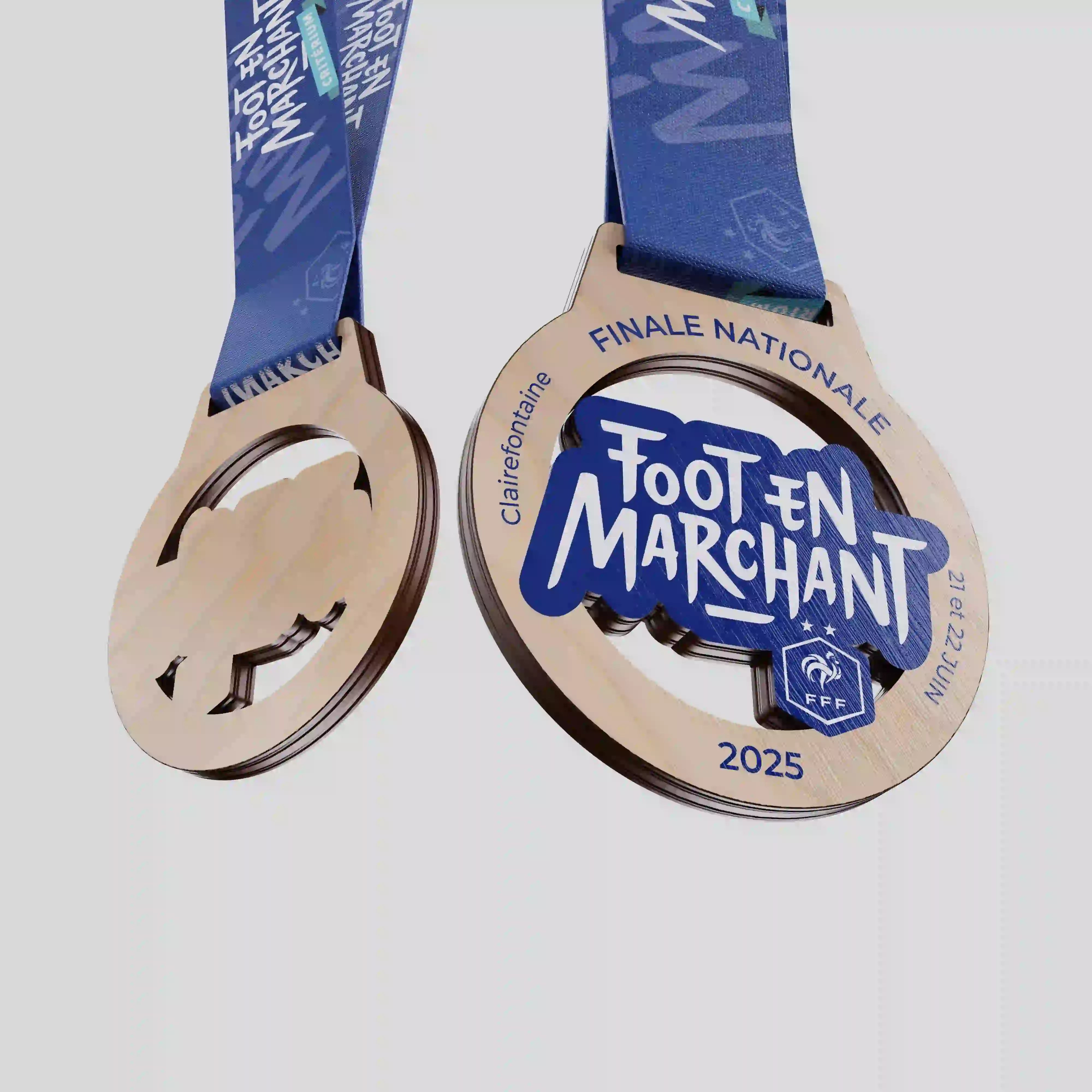 French Football Federation wood medal for the national Walking Football finals