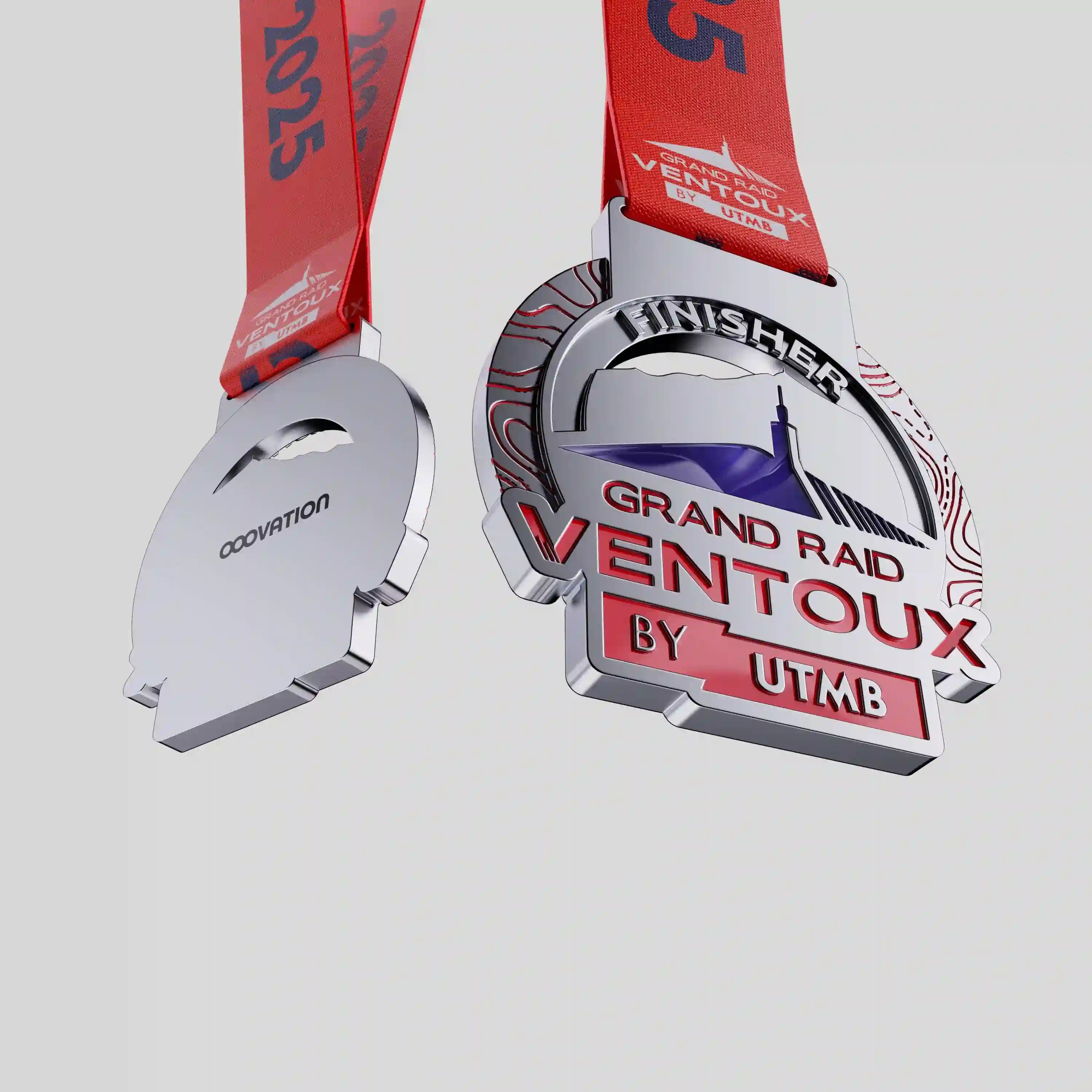 Official Grand Raid Ventoux finisher metal medal with UTMB design