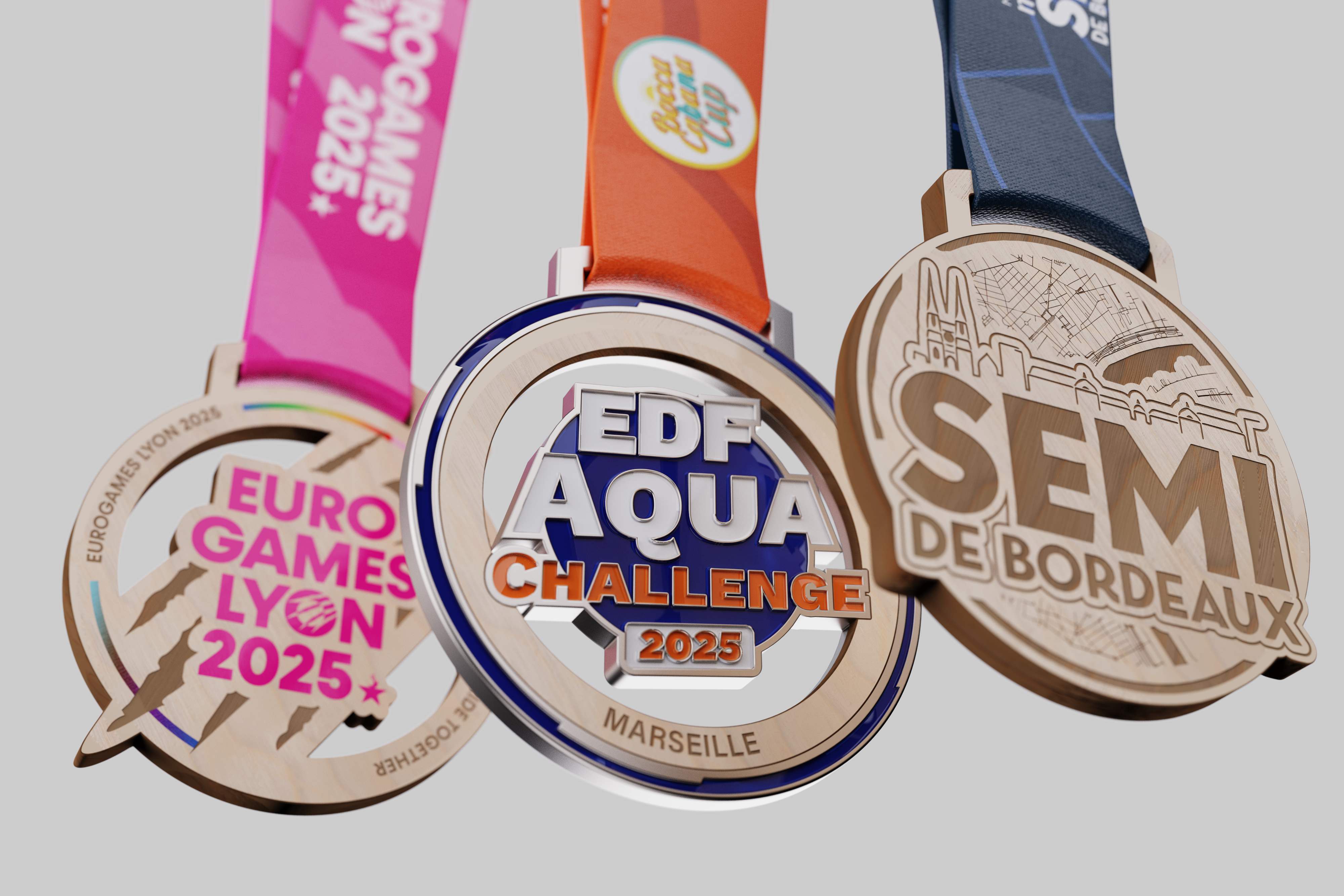 Eco-Friendly Wooden Medals
