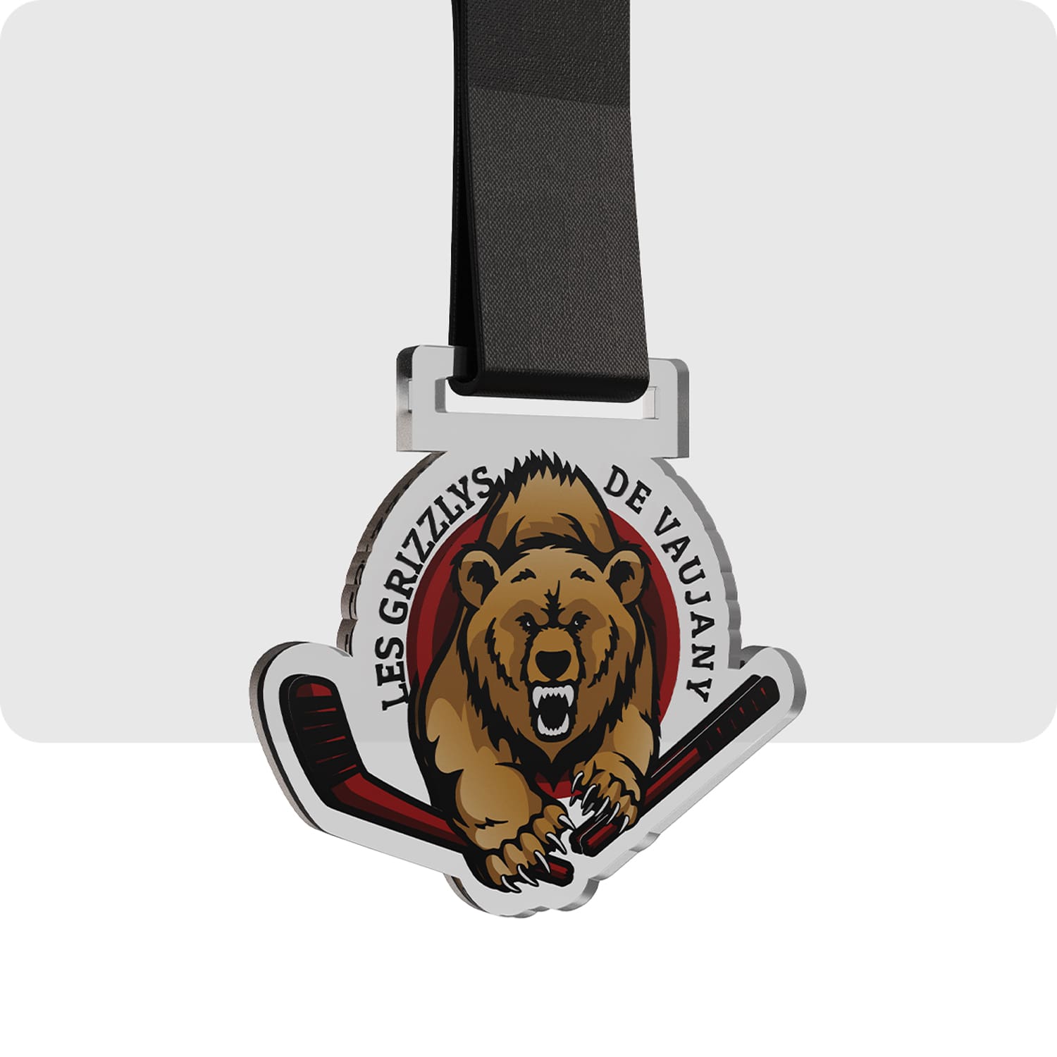 Plexiglass Medal - The Grizzlys of Vaujany