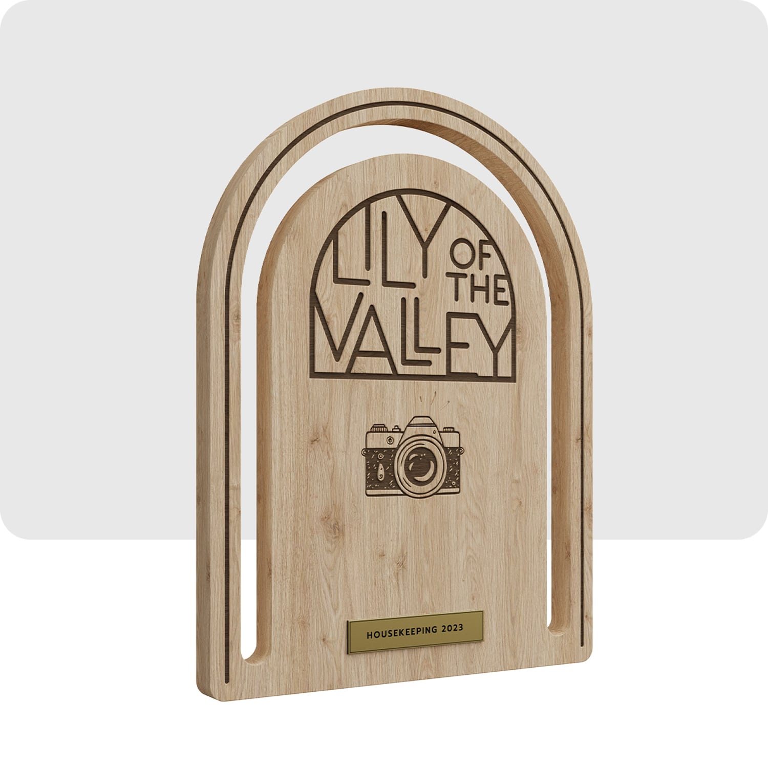 Wooden Trophy - Lily of the Valley