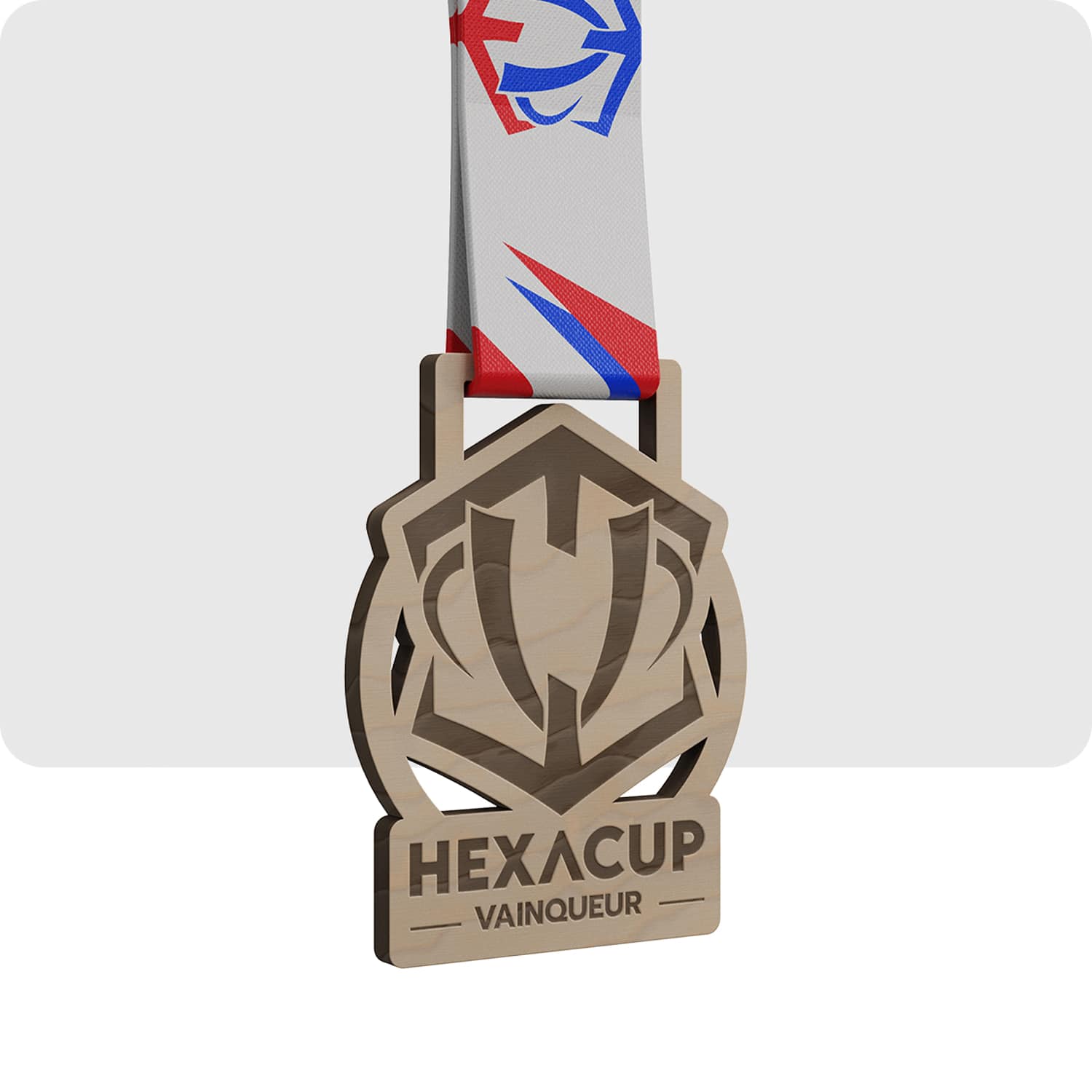 Wooden Medal - Hexacup